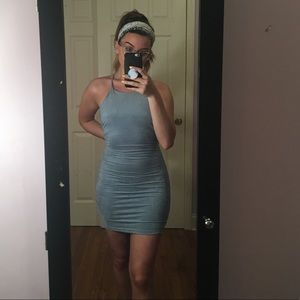 Blue Suede Dress